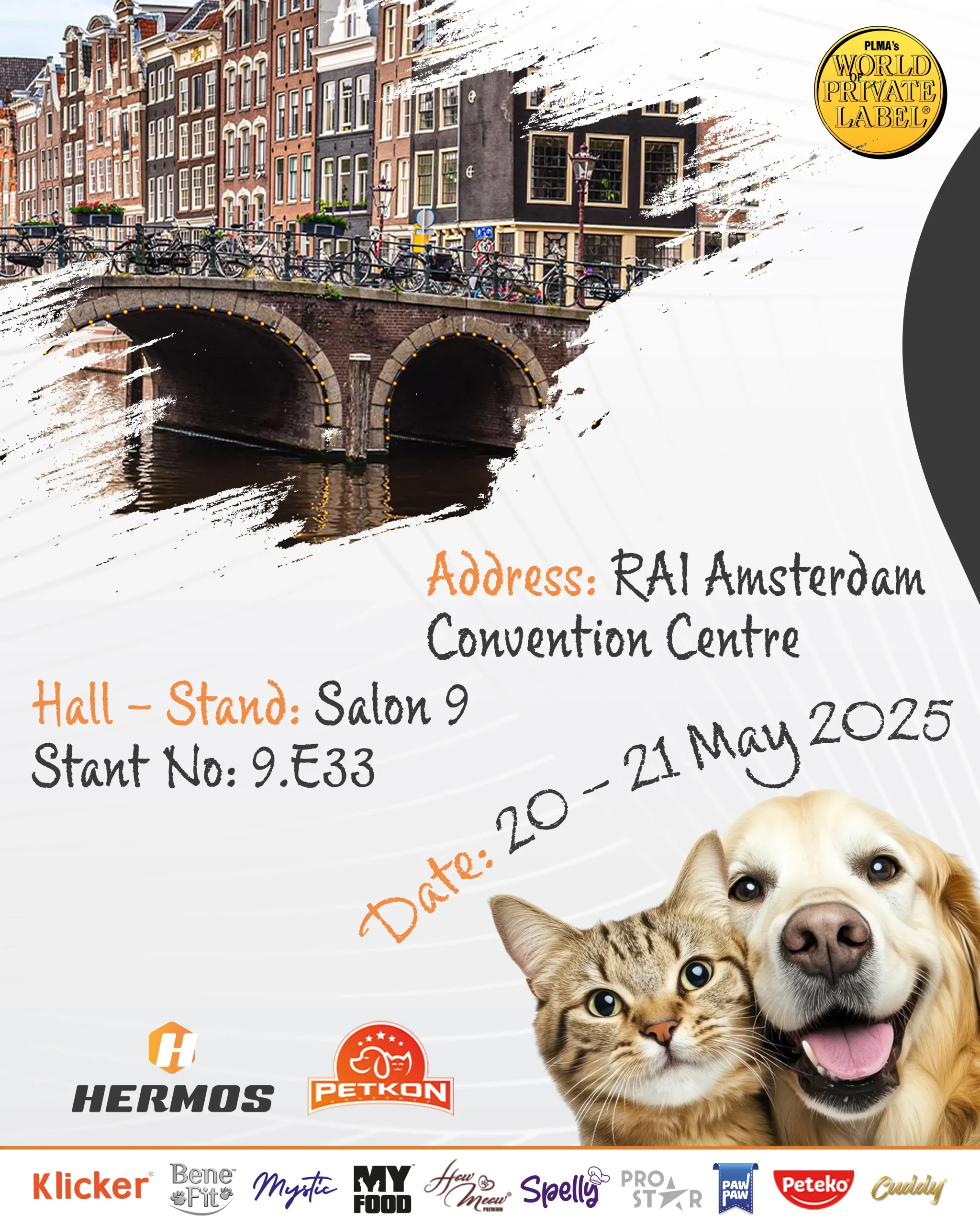 Petkon PLMA World of Private Label 2025 Amsterdam fuar afişi