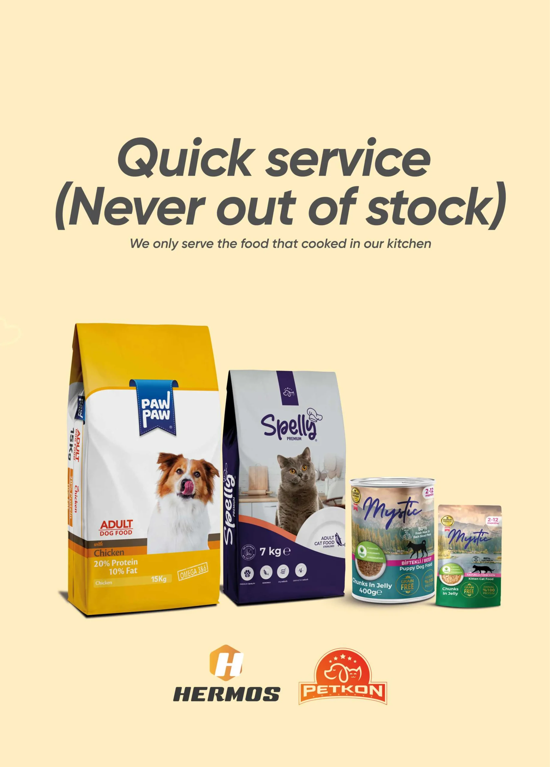 Quick Service ürün kataloğu